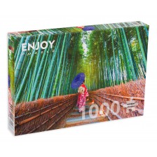 Пъзел Enjoy от 1000 части - Азиатка в бамбукова гора -1
